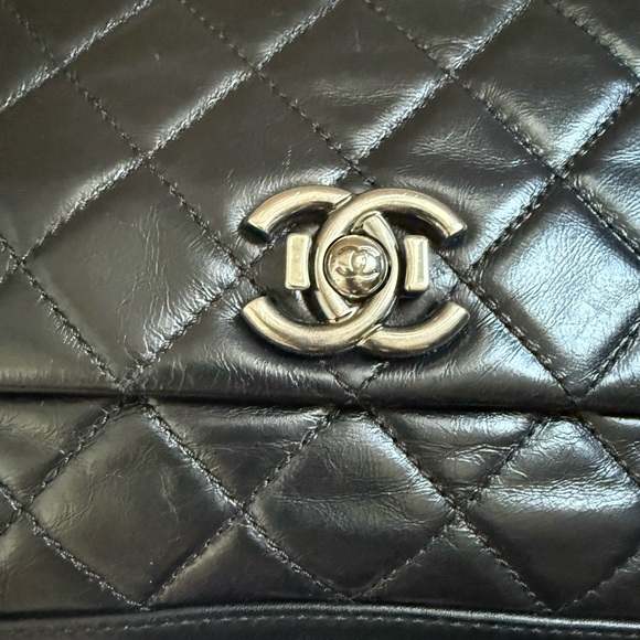 Chanel Karl Lagerfield Perfect Edge II Black Quilted Flap Bag - Picture 9 of 13